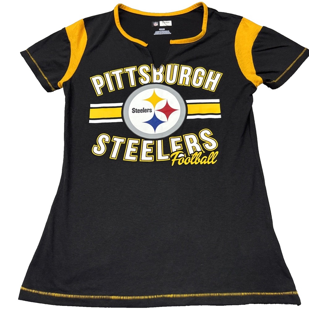 NFL Team Apparel Women's Pittsburgh Steelers Shirt Med